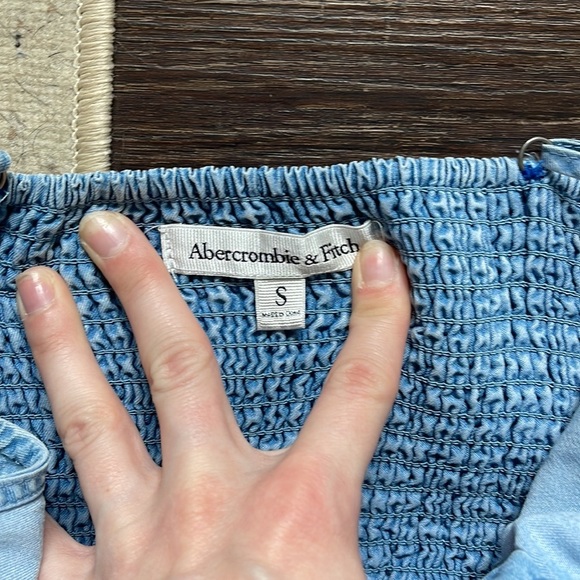 Abercrombie & Fitch Lace Up Denim Skater Dress - Picture 8 of 11